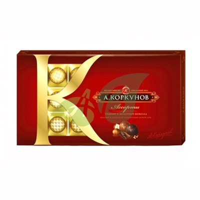 Шоколадные конфеты Коркунов ассорти темный и молочный шоколад 190 грамм
