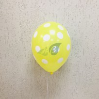 Воздушные шарики с рисунком в горошек