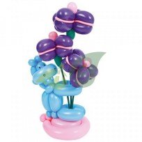 Бегемотик с цветами из воздушных шаров