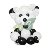 Черно-белый мишка панда из шариков