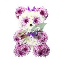 Мишка-панда из цветов
