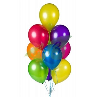 Разноцветные воздушные шары с гелием